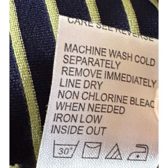 Tail golf polo size lg blue & metallic gold stripe 1/4 zip - Picture 5 of 7